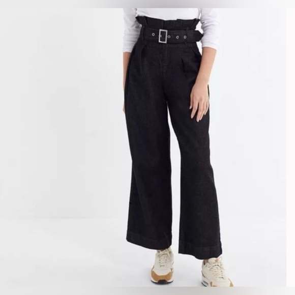 BDG Denim - BDG Karina Black High Rise Paperbag Wide Leg Jeans (No Belt) Size 27 |Streetwear